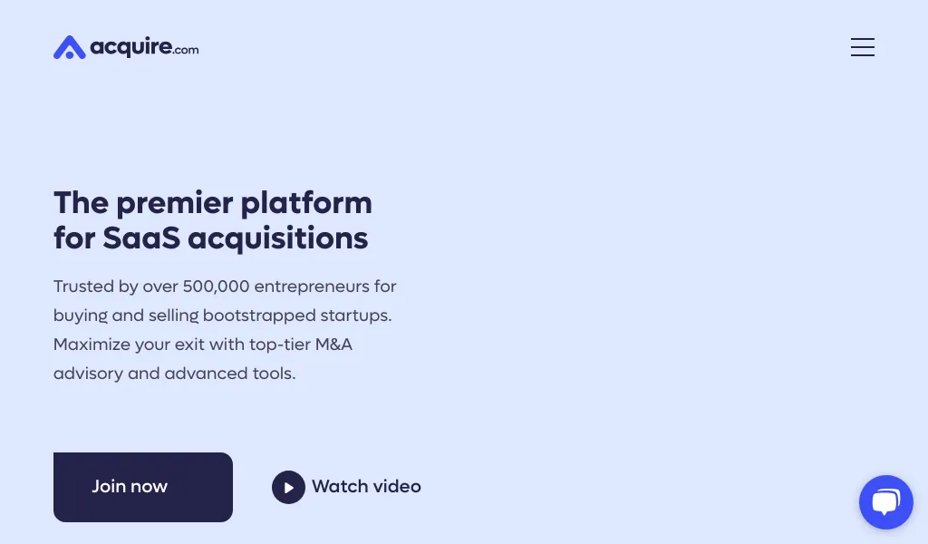 Connects buyers with sellers of SaaS and other tech-related businesses.